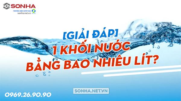 1 khối nước bằng bao nhiêu lít?