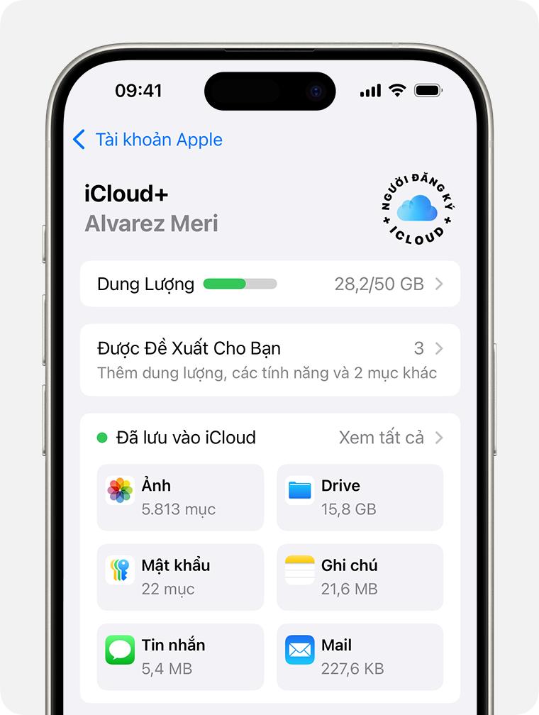 Thay đổi ứng dụng đồng bộ và lưu trữ dữ liệu với iCloud