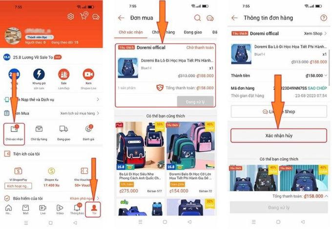 Cách hủy đơn Shopee ở trạng thái "Chờ xác nhận"