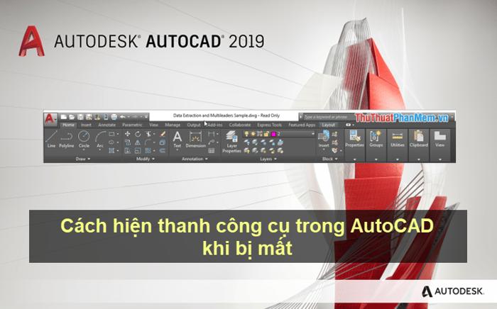 Làm thế nào để hiển thị lại thanh công cụ trong AutoCAD khi bị mất