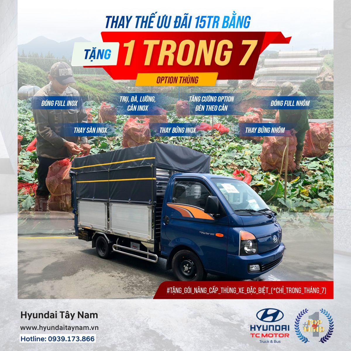 Giá xe ô tô Hyundai 1 tấn 25: Trả trước chỉ từ 75,6 triệu đồng