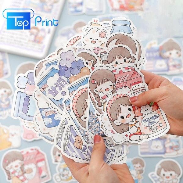 sticker-co-gai cute