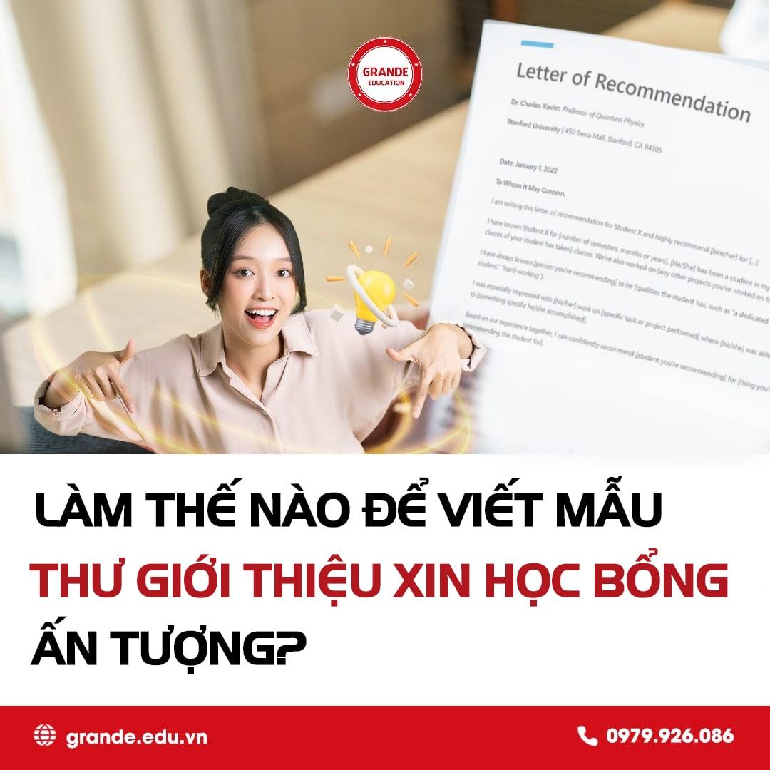 Thư giới thiệu xin học bổng