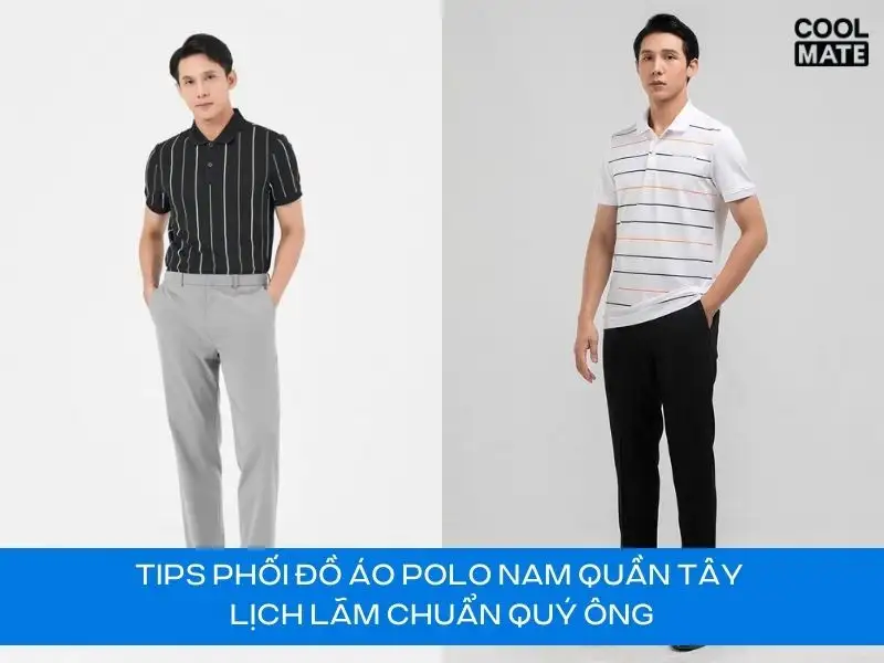 14 Tips Phối Đồ Áo Polo Nam Quần Tây Lịch Lãm chuẩn Quý Ông