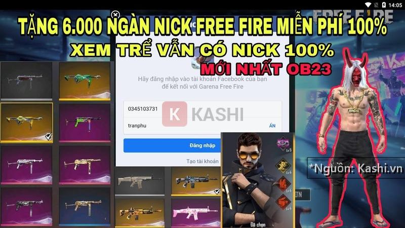 Tặng Acc Free Fire miễn phí- Nhận ngay nick Vip, chất lượng 2024 ✅