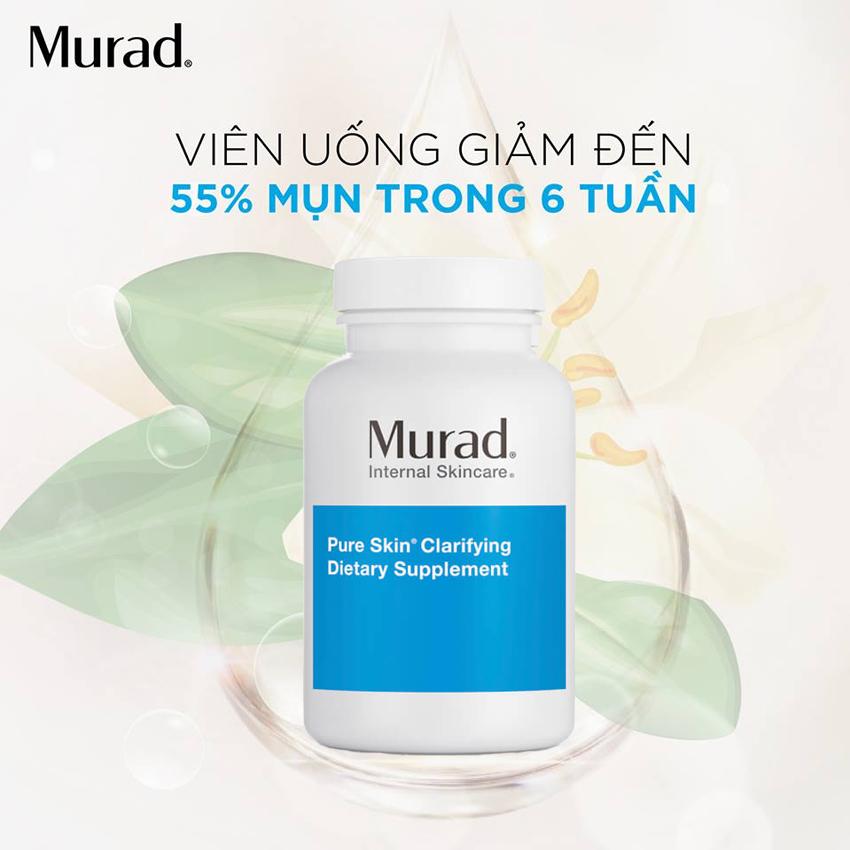 MURAD - [MẪU MỚI] Viên Uống Giảm Mụn, Kiểm Soát Dầu Murad Clear Skin Supplement 60 Viên