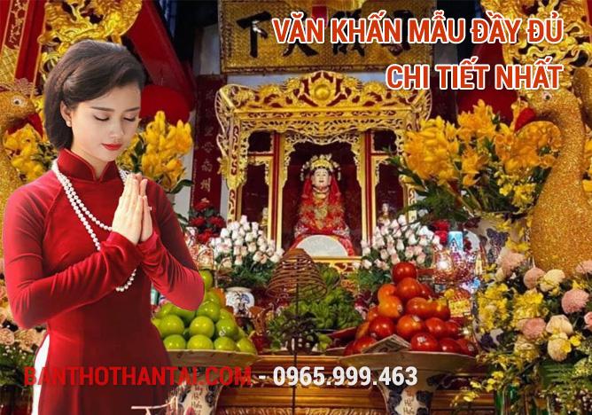 Văn khấn Mẫu đầy đủ, chi tiết nhất