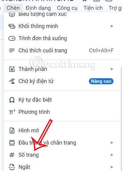 Hướng dẫn đánh số trang trong Google Docs