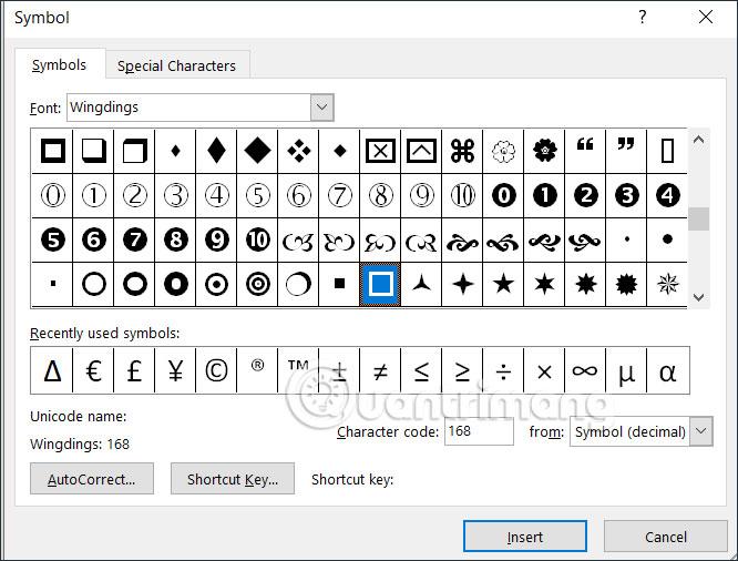 Cách tạo ô checkbox trong Word