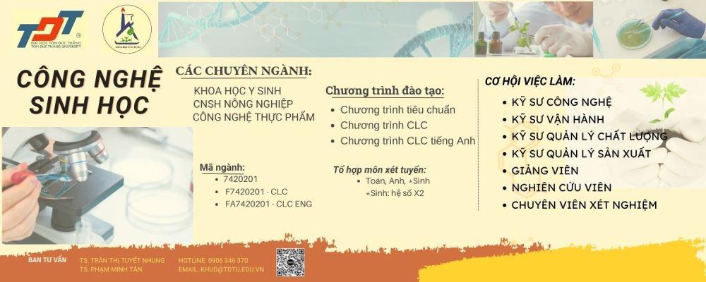 Công nghệ sinh học- 7420201