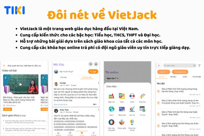 VietJack: Nền tảng Học tập, Tài liệu, Trắc nghiệm, và Thi online Miễn phí