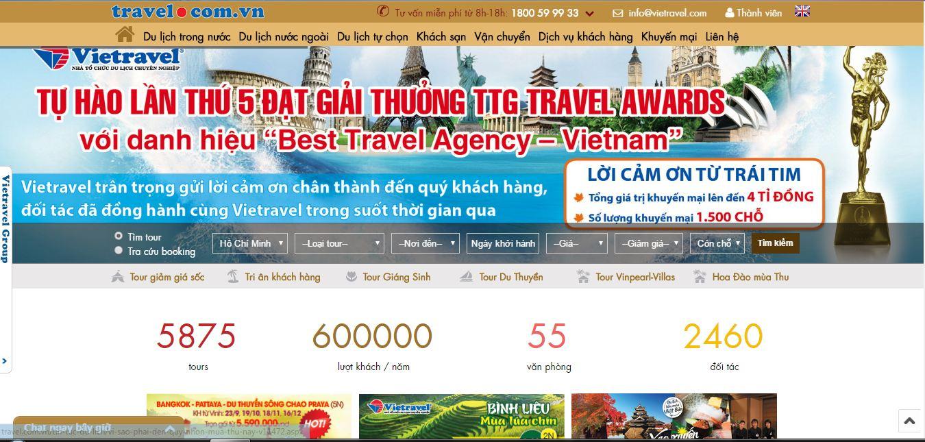 Top 10 các website du lịch nổi tiếng nhất Việt Nam