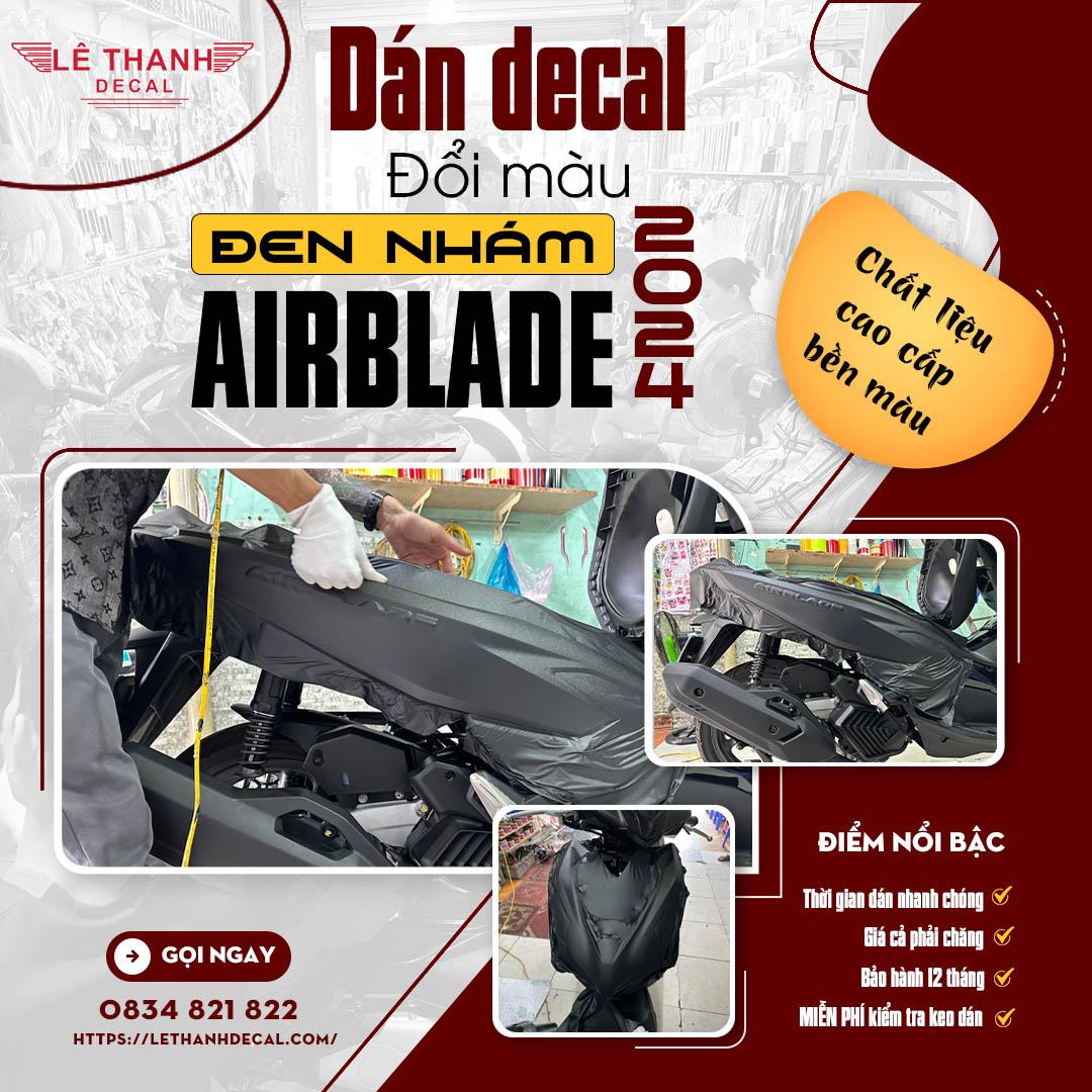 Dán decal đổi màu đen nhám AirBlade 2024