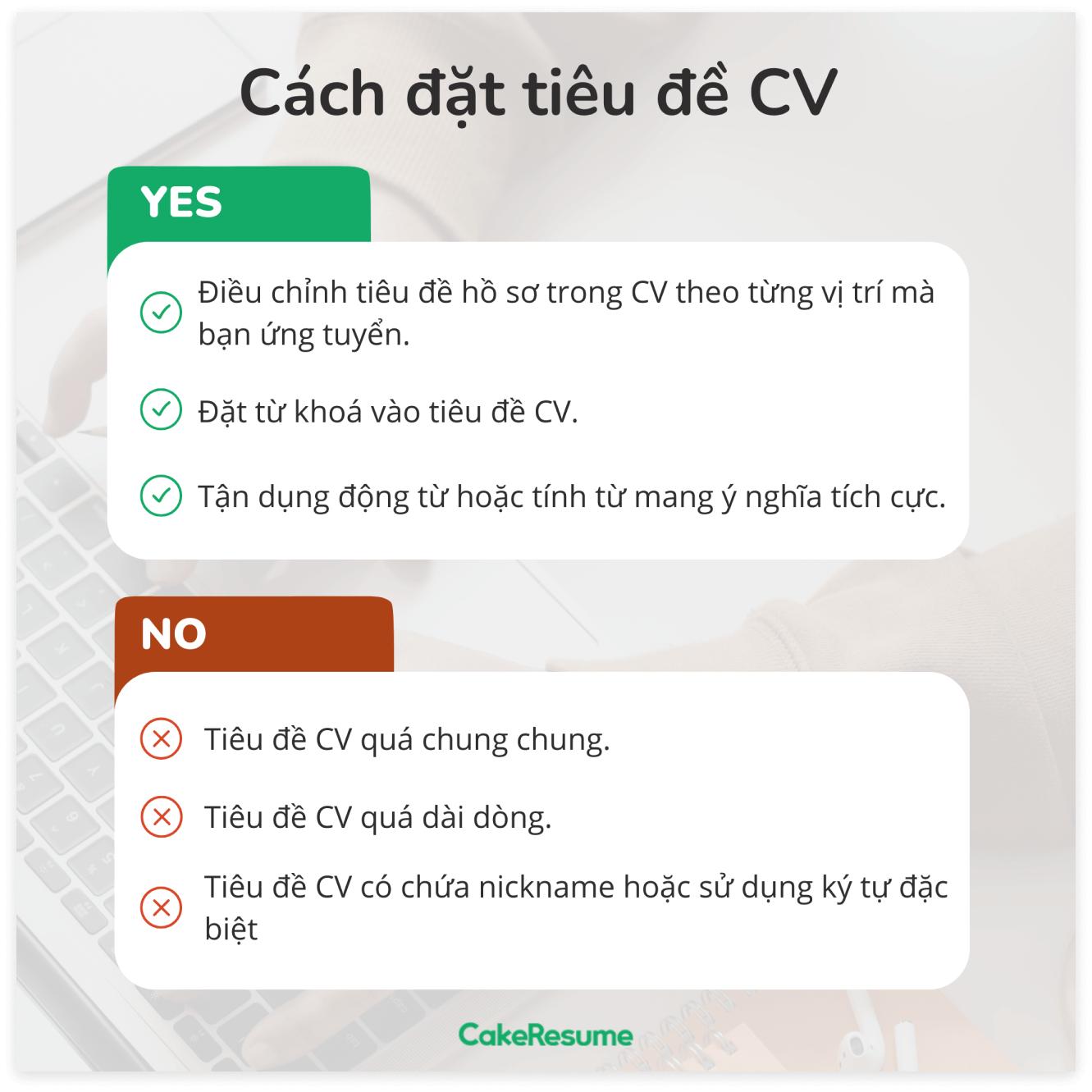 Tiêu đề CV là gì? Cách đặt tiêu đề CV ấn tượng