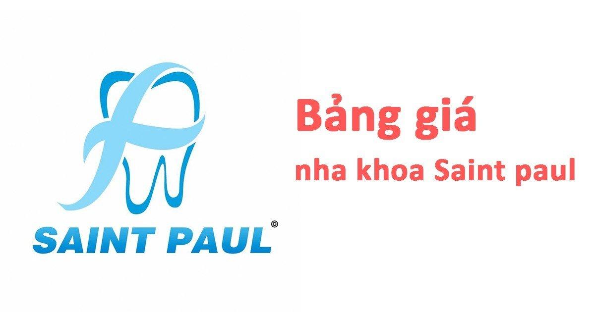 Bảng giá nha khoa Saint Paul