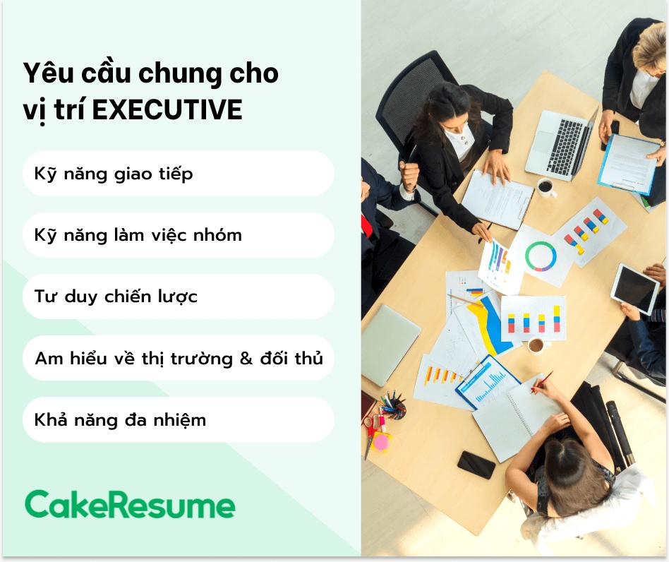 Executive là gì? Các vị trí Executive phổ biến và mức lương