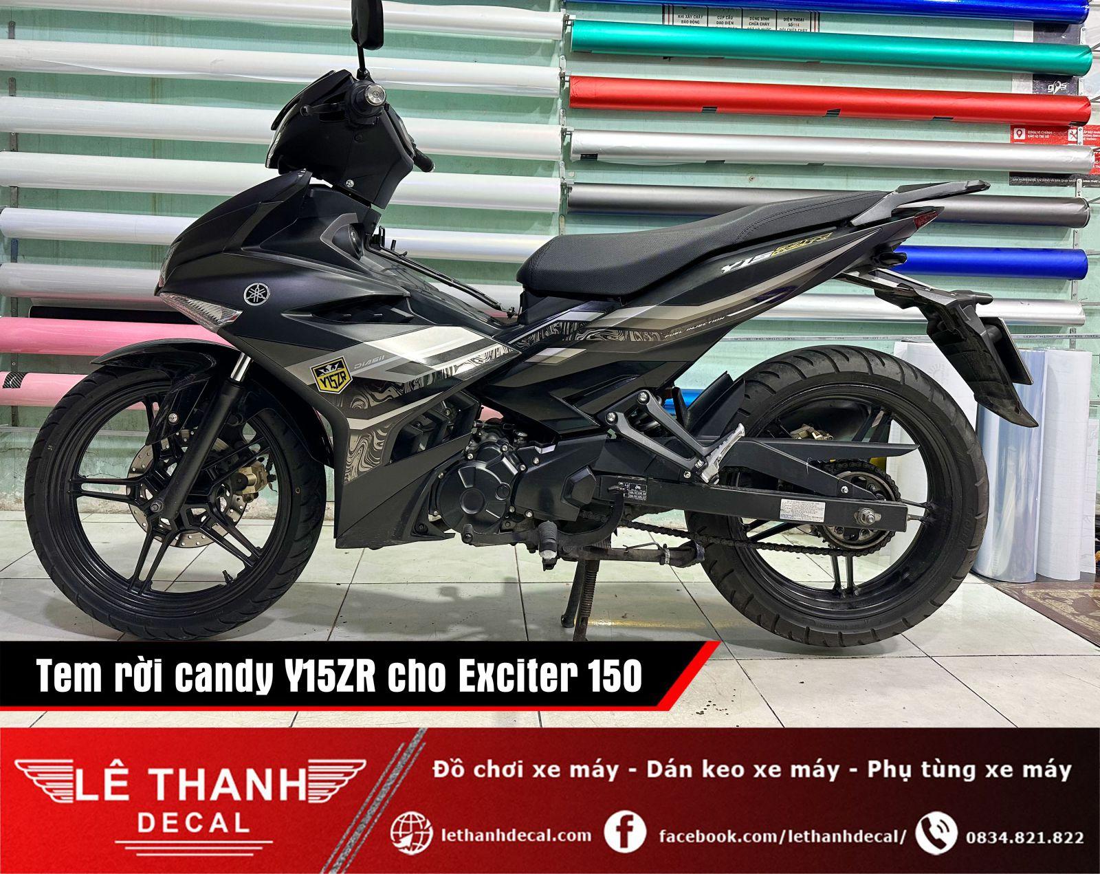 Tem rời Candy Y15ZR vàng đen cho Exciter 150